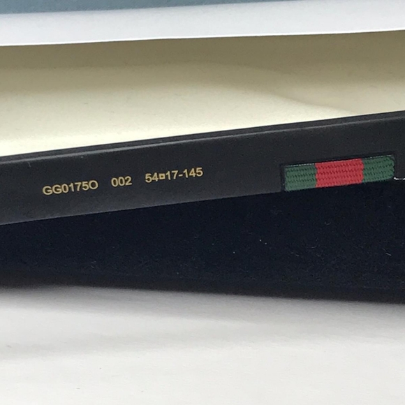 💯 Original Gucci Eyeglasses GG0175O-002 54mm Black / Demo Lens [54-17-145] - Picture 9 of 12